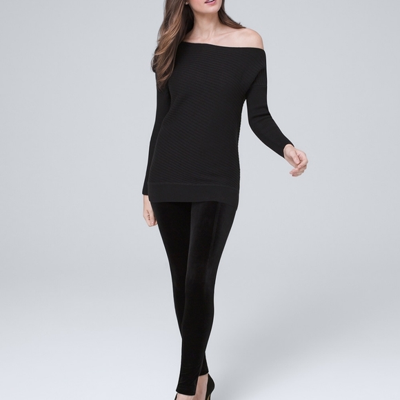 Velvet leggins  women white house black market color black - Picture 2 of 5